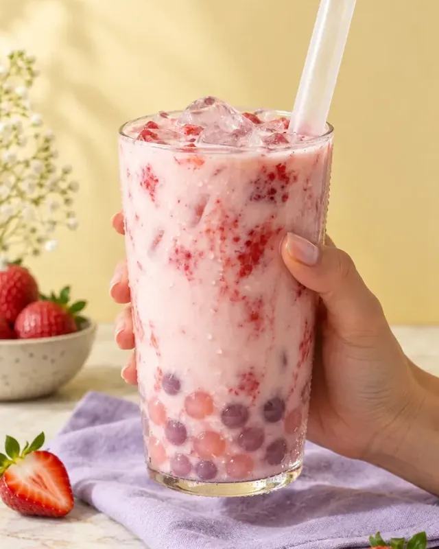 Receita pronta de bubble tea com pérola de fruta, foto 2