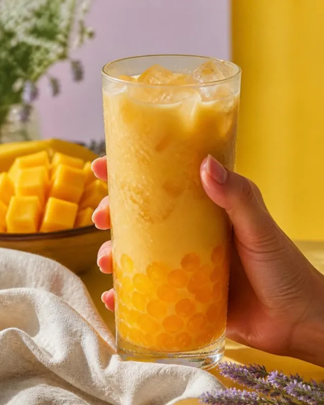 Receita pronta de bubble tea com pérola de fruta, foto 4